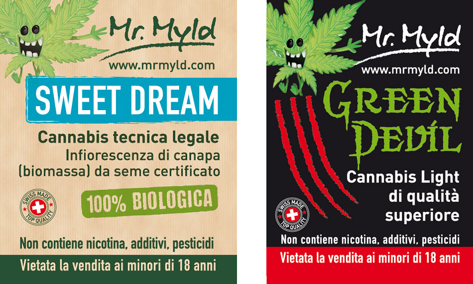 Cannabis Light Legale nel circuito tabaccai Mr Myld Sweet Dream Green Devil