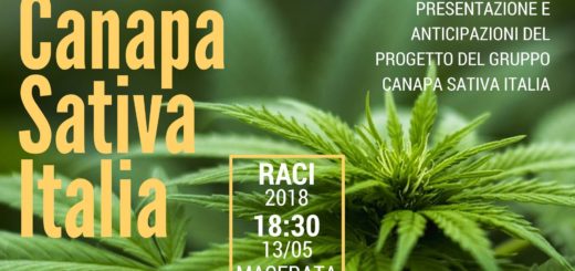 proposte del gruppo Canapa Sativa Italia al Raci di Macrata il 13 maggio