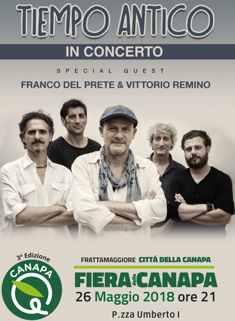 Canapa è 2018 a Frattamaggiore: concerto Tiempo Antico