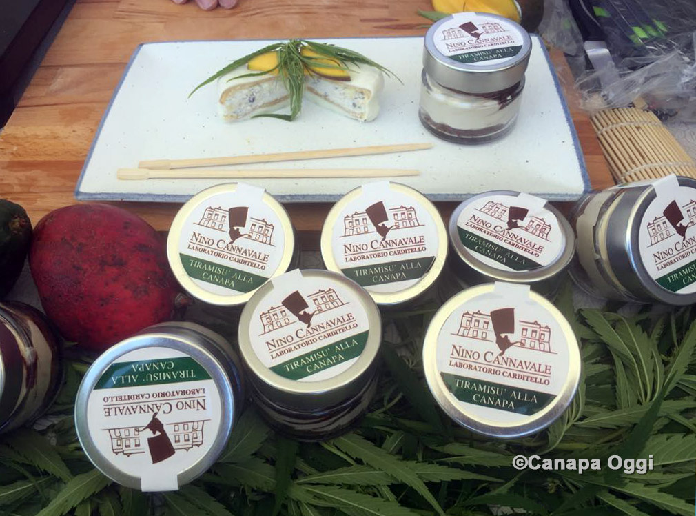 Canapa Campana, i tiramisù alla canapa dello chef Nino Cannavale durante il Canapa Day 2018