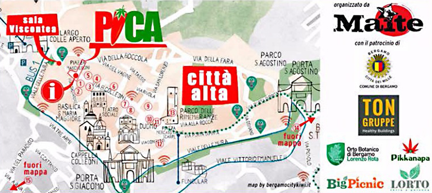 Bergamo PiCa Festival 2018 mappa