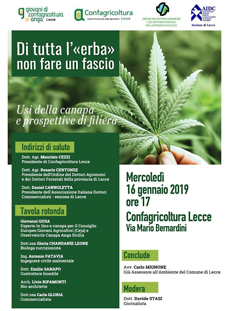 Lecce la tavola rotonda sulla Cannabis