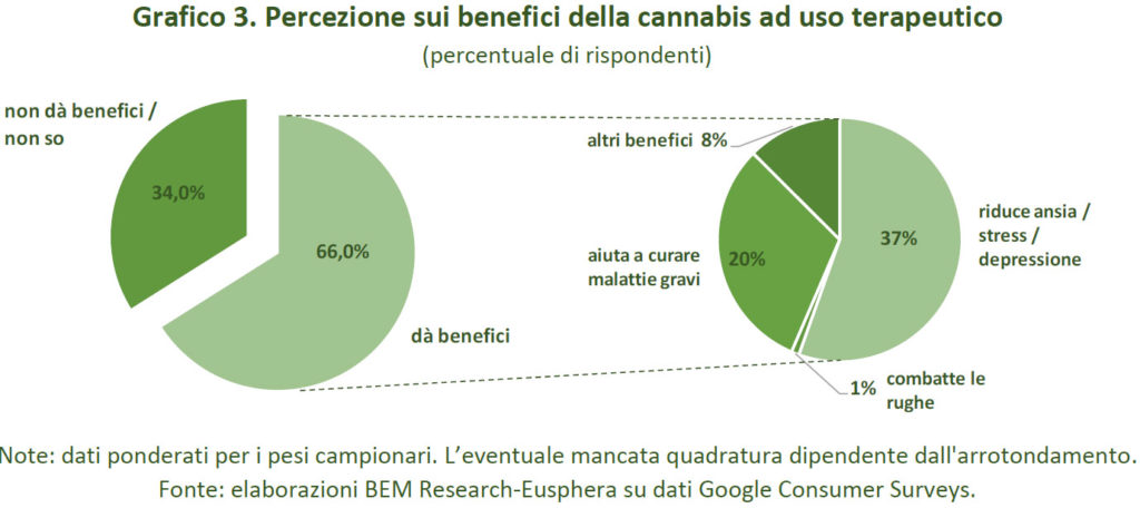 l'interesse degli italiani per la Cannabis terapeutica