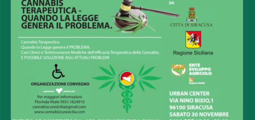 Cannabis terapeutica convegno Cannabis cura sicilia 30 novembre 2019