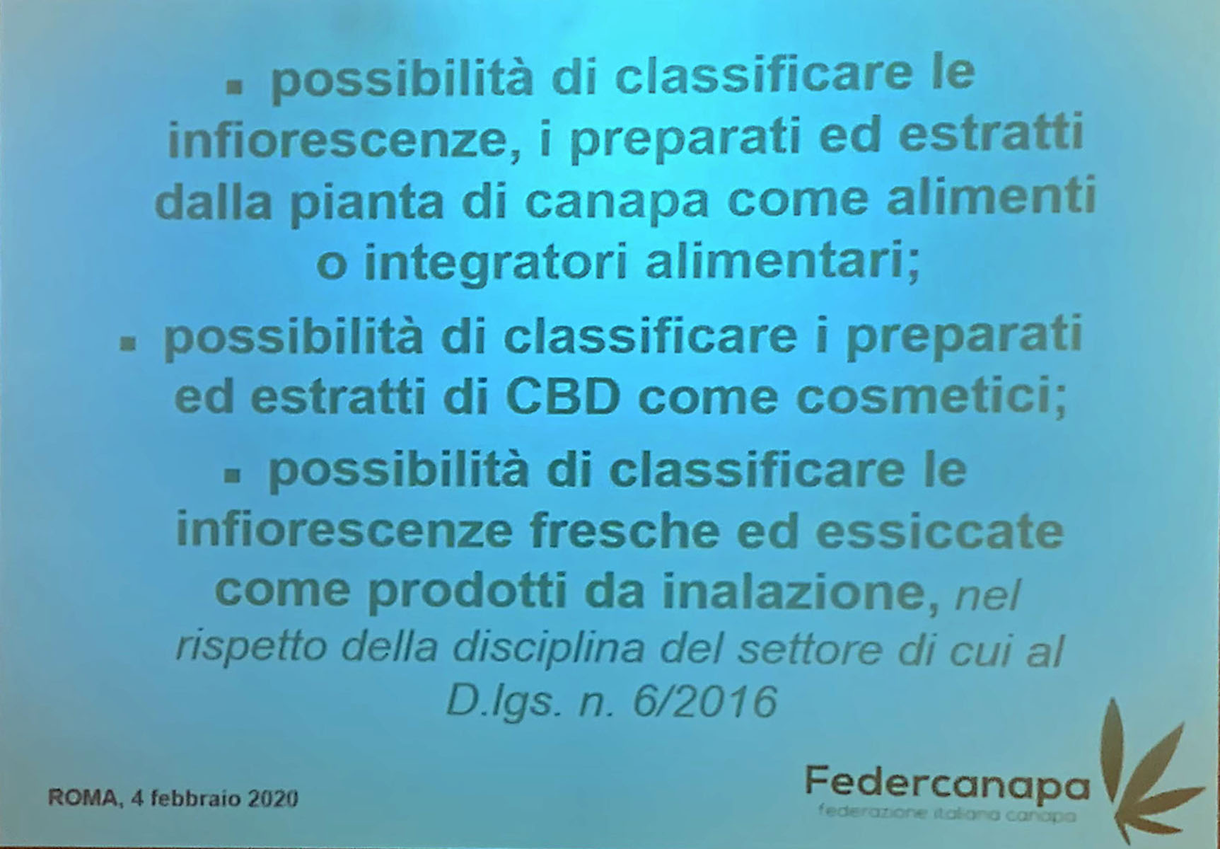 Federcanapa e la necessità di cambiare passo